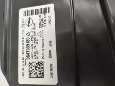 Автозапчасти б/у правая фара за opel mokka x hn05 ссылки oem iam 9847939180  9837331580