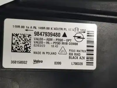 Автозапчастина б/у права фа для opel mokka x hn05 посилання на oem iam 9847939480  9837331580