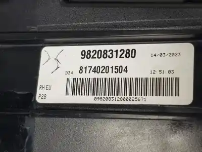 Автозапчастина б/у правий ліхтар для ds ds 3 / ds 3 crossback (ur_, uc_, uj_) 1.2 puretech 130 посилання на oem iam 9820831280  9820831280
