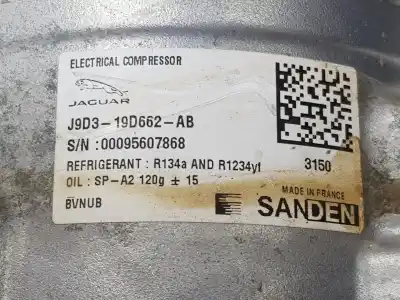 Second-hand car spare part air conditioning compressor for jaguar ipace el oem iam references t4k2171  t4k2171