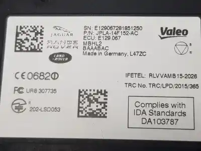 Second-hand car spare part electronic module for jaguar ipace el oem iam references jpla14f152ac  jpla14f152ac