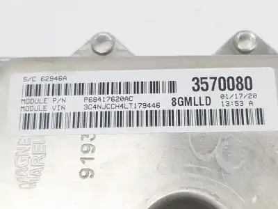 Second-hand car spare part ecu engine control for jeep compass (mp, m6, mv, m7) 1.4 multiair oem iam references 68417620ac  68417620ac