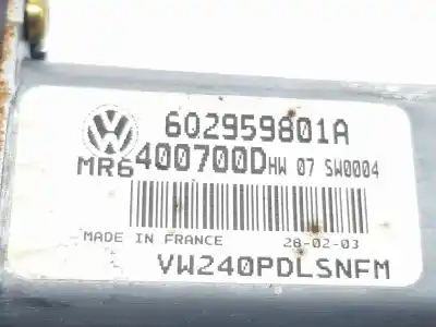 Pièce détachée automobile d'occasion moteur lève vitre avant droit pour volkswagen polo (9n1) 1.4 tdi références oem iam 6q2959801a  6q2959801a