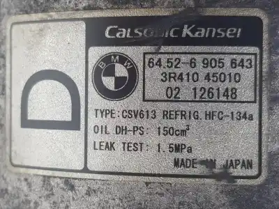 Tweedehands auto-onderdeel airconditioning compressor voor bmw 3 (e46) 320 d oem iam-referenties 64526905643  64526905643