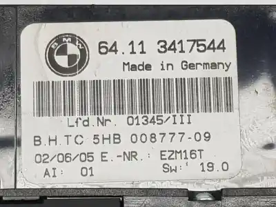 Second-hand car spare part climate control for bmw x3 (e83) 2.0 d oem iam references 64113417544  64113417544