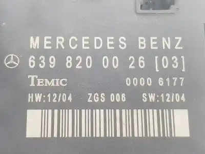 Peça sobressalente para automóvel em segunda mão módulo eletrônico por clase c vito basic, combi 2.1 cdi referências oem iam a6398200026  a6398200026