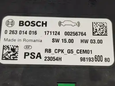 Автозапчасти б/у электронный модуль за citroen jumpy spacetourer 2.0 blue-hdi fap ссылки oem iam 9819360080  9819360080