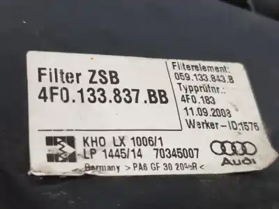Автозапчасти б/у воздушный фильтр за audi a6 c6 avant (4f5) 3.0 tdi quattro ссылки oem iam 4f0133837bb  4f0133837bb