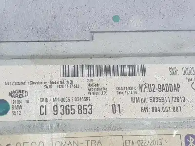 Автозапчастина б/у аудіо система / радіо cd для bmw serie 1 berlina 5p (f20) 2.0 116d посилання на oem iam 65129365853  65129365853