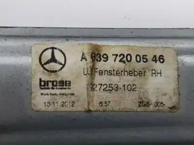 Second-hand car spare part passenger side right window regulator for clase c vito basic, combi 2.1 cdi oem iam references a6397200146  a6397200146