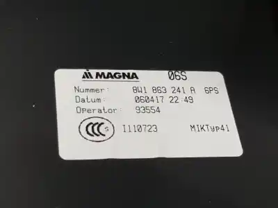 Автозапчасти б/у центральный подлокотник за audi a4 b9 (8w2, 8wc) 40 tdi ссылки oem iam 8w1863241a  8w1863241a