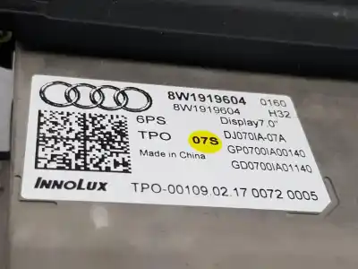 Second-hand car spare part multifunction display for audi a4 b9 (8w2, 8wc) 40 tdi oem iam references 8w1919604  8w1919604
