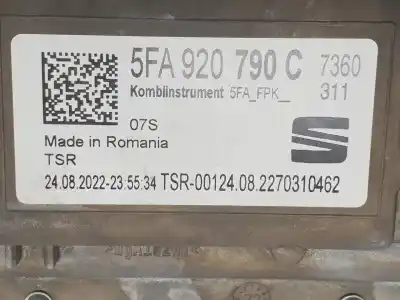 Автозапчастина б/у панель інструментів для cupra leon 1.4 tsi híbrido посилання на oem iam 5fa920790c  5fa920790c