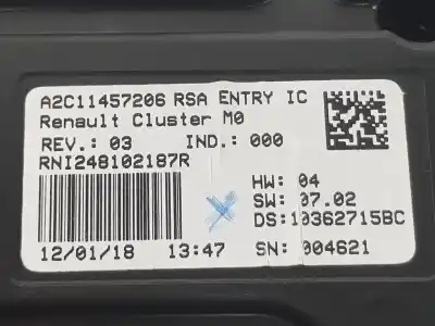 Peça sobressalente para automóvel em segunda mão quadrante por dacia duster ambiance 4x2 referências oem iam 248102187r  248102187r