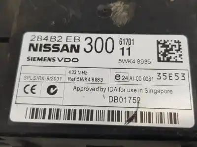 Second-hand car spare part electronic module for nissan navara pick-up (d40m) 2.5 dci diesel cat oem iam references 284b2eb300  284b2eb300