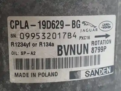Peça sobressalente para automóvel em segunda mão compressor de ar condicionado a/a a/c por land rover range rover evoque se dynamic 150 cv / 110 kw referências oem iam cpla19d629bg  8799p lr112585