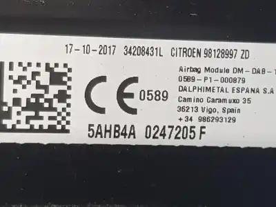 Автозапчастина б/у комплект подушки безпеки для citroen c3 (s desde 09/2009) 1.2 12v посилання на oem iam   