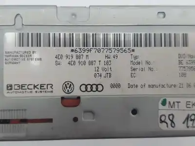 Автозапчасти б/у gps-навигационная система за audi q7 (4l) 4.2 v8 32v tdi biturbo 326 cv / 240 kw ссылки oem iam 4e0919887m  4e0919887m