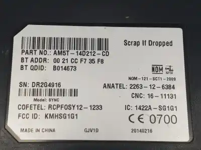Автозапчасти б/у электронный модуль за ford kuga (cbs) titanium s ссылки oem iam am5t14d212cd  am5t14d212cd