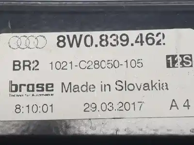 Автозапчасти б/у задний правый стеклорегулятор за audi a4 b9 (8w2, 8wc) 40 tdi ссылки oem iam 8w0839462  8w0839462