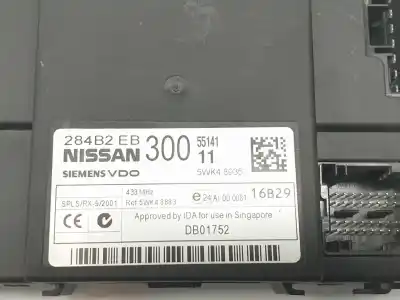Автозапчастина б/у електронний модуль для nissan navara pick-up (d40m) 2.5 dci diesel cat посилання на oem iam 284b2eb300  284b2eb300