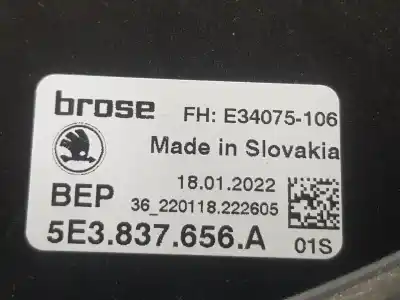 Автозапчасти б/у регулятор стекла переднего правого за skoda octavia lim. (nx3) 2.0 tdi ссылки oem iam 5e3837462  5e3837462