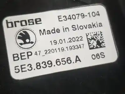 Автозапчасти б/у задний правый стеклорегулятор за skoda octavia lim. (nx3) 2.0 tdi ссылки oem iam 5e3839462  5e3839462