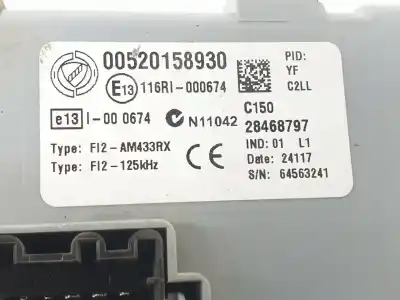 Second-hand car spare part fuse box unit for opel combo furgoneta/monovolumen (x12) 1.3 cdti (b05) oem iam references 520158930  520158930