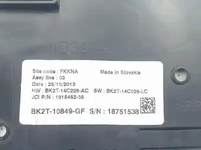 Автозапчасти б/у приборная доска за ford transit custom v362 furgoneta (fy, fz) 2.2 tdci ссылки oem iam bk2t10849gf  2333284