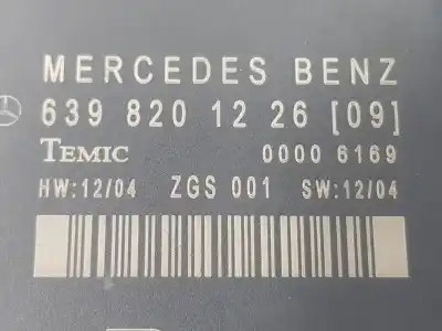 Piesă de schimb auto la mâna a doua modul electrotic pentru clase c vito basic, combi 2.1 cdi referințe oem iam 6398201226  a6398201226