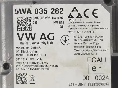 Second-hand car spare part electronic module for seat ateca 2.0 tdi oem iam references 5wa035282  5wa035282c
