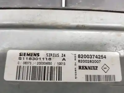 Second-hand car spare part ecu engine control for renault clio ii (bb_, cb_) 1.2 (bb0a, bb0f, bb10, bb1k, bb28, bb2d, bb2h, cb0a,... oem iam references s118301118  8200374254