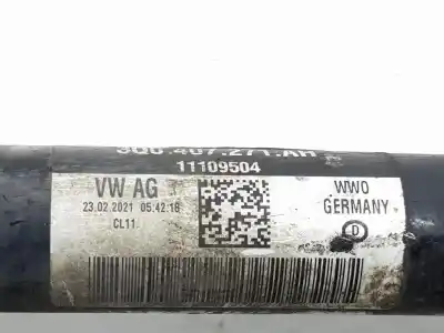 Автозапчастина б/у передня ліва трансмісія для volkswagen tiguan (ad1, ax1) 2.0 tdi посилання на oem iam 3q0407271ah  3q0407271ah