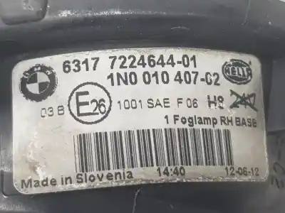 Автозапчасти б/у правая противотуманная фара за bmw x5 (e70) 3.0 turbodiesel ссылки oem iam 7224644  63177224644