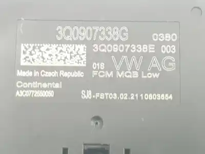 Автозапчастина б/у електронний модуль для volkswagen tiguan (ad1, ax1) 2.0 tdi посилання на oem iam 3q0907338g  3q0907338g