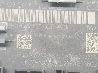 Автозапчастина б/у електронний модуль для volkswagen tiguan (ad1, ax1) 2.0 tdi посилання на oem iam 5q0959592f  5q0959592k