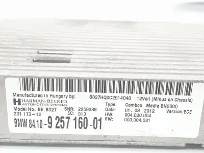 Автозапчастина б/у електронний модуль для bmw x5 (e70) 3.0 turbodiesel посилання на oem iam 9257160  84109257160