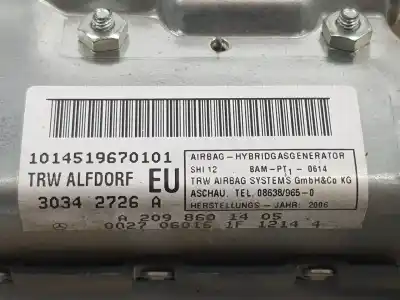 İkinci el araba yedek parçası ön sag yan hava yastigi için mercedes-benz clk (c209) clk 220 cdi (209.308) oem iam referansları a2098601405  a2098601405