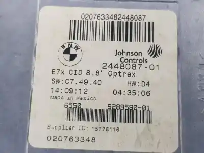 Автозапчастина б/у багатофункційний дисплей для bmw x5 (e70) 3.0 turbodiesel посилання на oem iam 9289580  65509289580