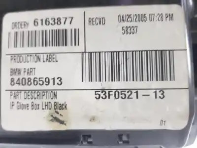 Peça sobressalente para automóvel em segunda mão porta luvas por bmw x5 (e53) 3.0 d referências oem iam 6163877  8245303