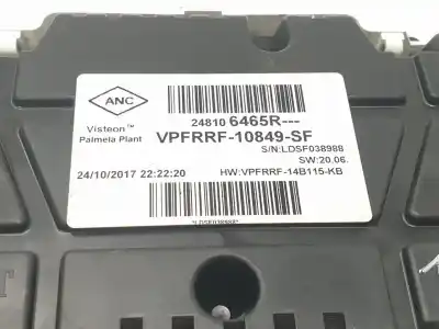 Peça sobressalente para automóvel em segunda mão quadrante por renault trafic combi 1.6 dci d energy referências oem iam vpfrrf10849sf  248106465r