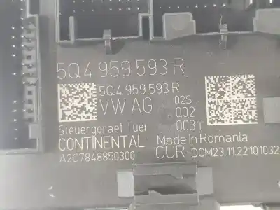 Peça sobressalente para automóvel em segunda mão módulo eletrônico por volkswagen troc 1.5 16v tsi act referências oem iam 5q4959593r  5q4959593r