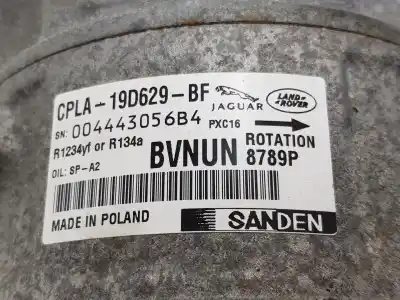 Pezzo di ricambio per auto di seconda mano compressore aria condizionata per land rover range rover evoque pure 150 cv / 110 kw riferimenti oem iam 204dtd  lr073828 g4d36006ba