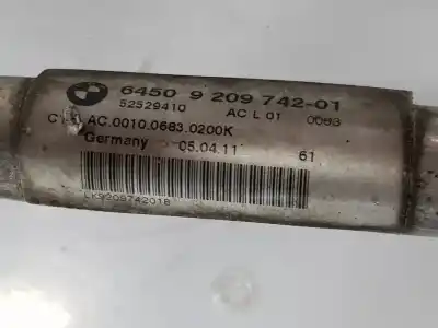 Second-hand car spare part air conditioning pipes for bmw x1 (e84) sdrive 20d efficientdynamics edition oem iam references 9209742  64509209742