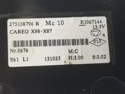 Автозапчастина б/у клімат-контроль для renault captur i (j5_, h5_) 1.5 dci 90 посилання на oem iam 275108796r  275100037r