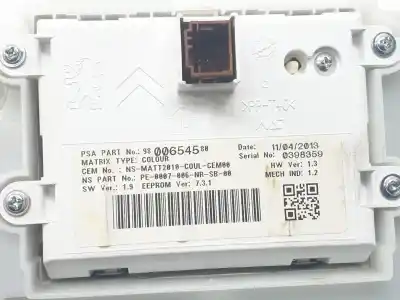 Автозапчастина б/у панель інструментів для peugeot 208 ii (ub_, up_, uw_, uj_) 1.6 hdi 90 (ub9hpa) посилання на oem iam 9800654580  9801903780