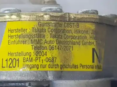 Автозапчастина б/у правий натяжач подушки безпеки для mitsubishi montero (v60/v70) 3.2 di-d avance посилання на oem iam tkab2en233  mr634344