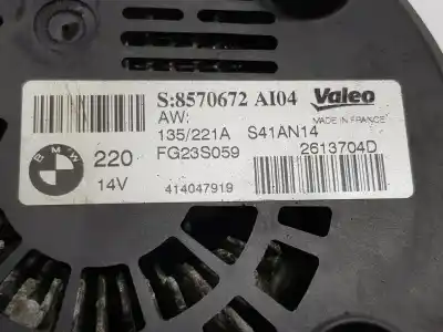 Second-hand car spare part ALTERNATOR for BMW SERIE 6 GRAN COUPE (F06)  OEM IAM references 8570672  12318570672