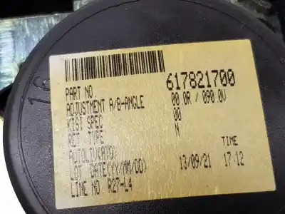 Автозапчастина б/у задній правий ремін безпеки для mitsubishi asx (ga0w) 1.6 cat посилання на oem iam 617821700  7000b446xa