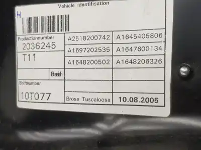 Автозапчасти б/у регулятор стекла переднего левого за clase c clase m 3.0 cdi ссылки oem iam a1647201179  a1647201179